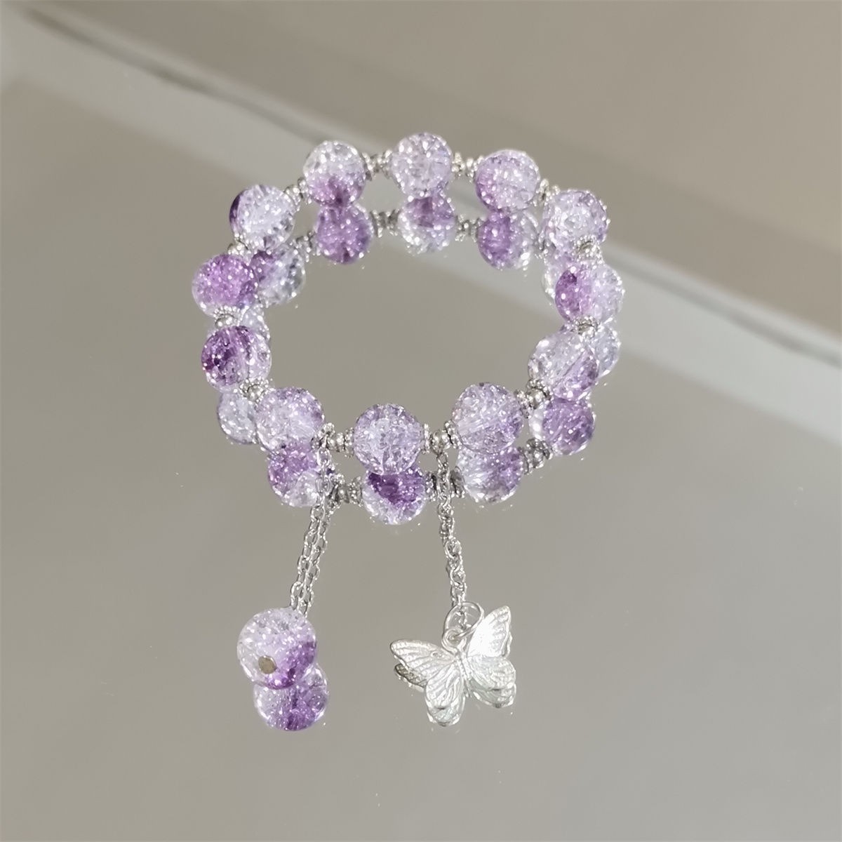 Big water drop butterfly purple