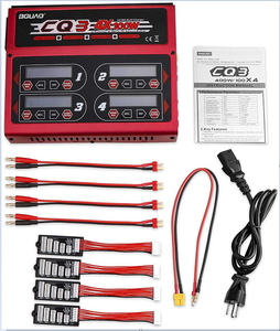 BGUAD CQ3 100W x 4 RC多機能4チャンネルスマートインテリジェントバランス充電器 (LiPo LiHV LiFe NiMH NiCd鉛バッテリー用) - Product Image 5