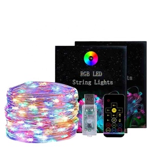 Tira de luces Led RGB con Control remoto por IR y aplicación inteligente, decoración de árbol de Navidad para exteriores, cambio de Color, 5m, 50Led - Product Image 1
