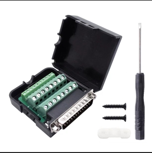 Siyah kapak ile orijinal vidakilitleme DB25 konektörü siyah kabuk d-sub 25pin erkek dişi adaptör ile VGA Terminal adaptörü - Product Image 4
