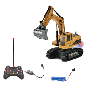 QS Popular Kid 1:<strong>24</strong> Scale Excavator Remote Control Car Five-channel Vehicle Diecast <strong>Toy</strong> 27MHZ <strong>Wireless</strong> RC Car <strong>Toys</strong> With Light - Product Image 1