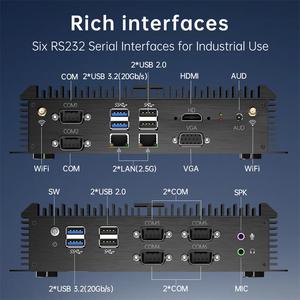 I5 i3ฮอตคอร์ i7มินิพีซีอุตสาหกรรมที่มี4คอร์8กระทู้2 * Intel LAN 6 * COM รองรับโมดูล4G 1 * mSATA + 1 *sata RAM DDR4 - Product Image 4