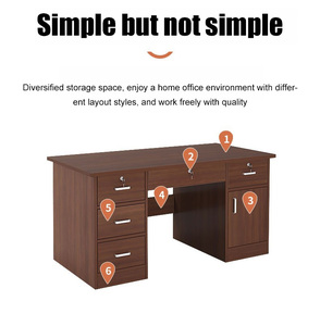 <strong>Simple</strong> Modern Single <strong>Desk</strong> with Drawer Home or Office <strong>Desk</strong> and Chair Set Desktop <strong>Computer</strong> <strong>Desk</strong> - Product Image 4