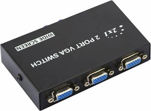SY 3 puertos 2 entradas 1 salida Interruptor VGA para computadora 2 en 1 salida Interruptor de pantalla de video VGA Compartidor de pantalla de computadora