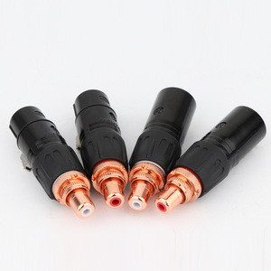 Adaptador de enchufe hembra XLR a RCA enchufe RCA rojo chapado para conector de Audio HIFI - Product Image 1
