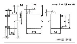Potensiometer pangkas Resistor variabel seri BONENS 3269 SMD (3296P 3296W 3296X) - Product Image 4