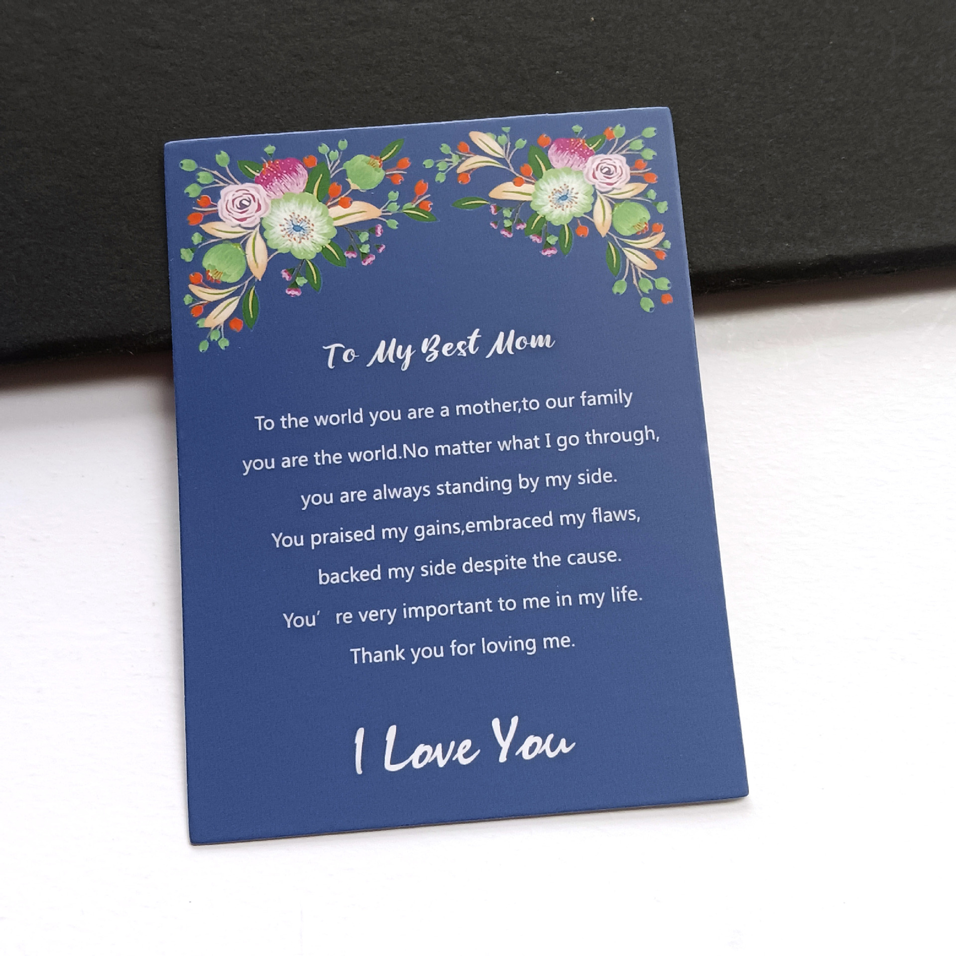 Tarjetas A mi mejor mamá azul