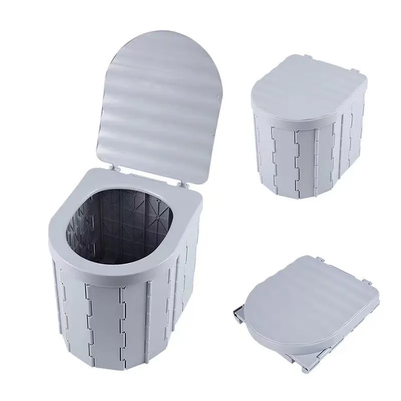 Vasino di emergenza rimovibile esterno pieghevole Mini coperchio esterno esterno Caravan plastica campo toilette portatile per viaggi anziani in auto