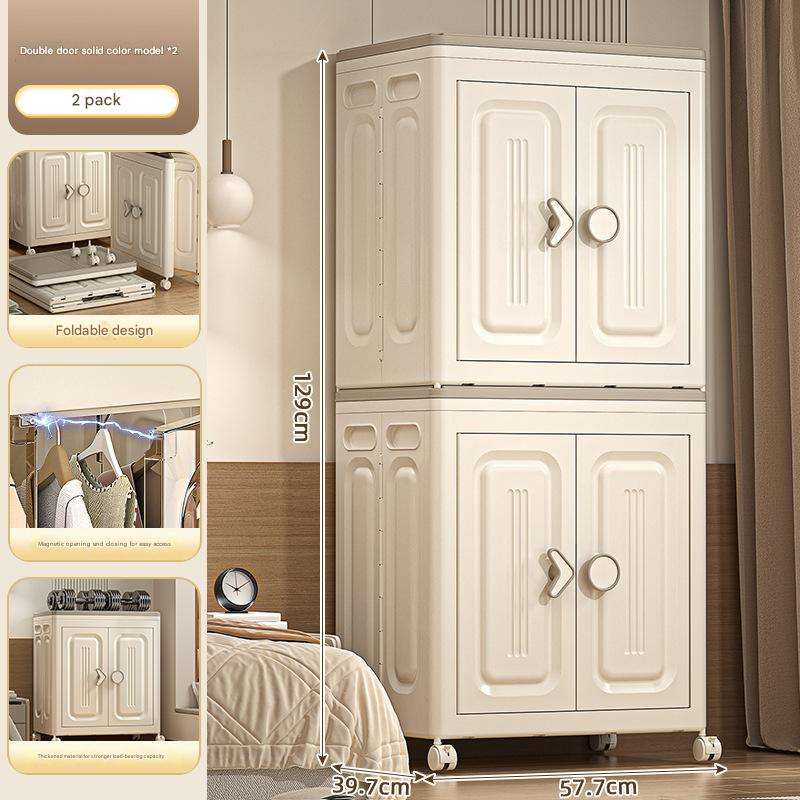 two pack-double door-solid color foldable with pulley