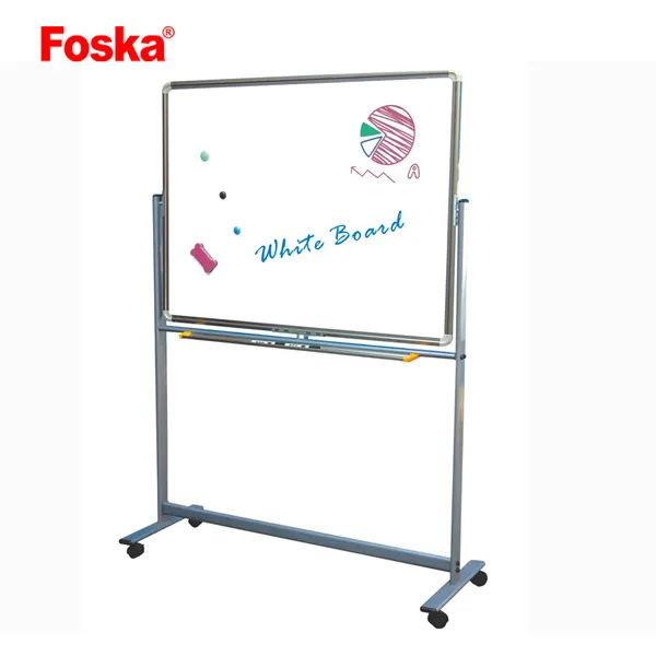 Foska Office Good Quality Flip Chart Stand Mobile Movable Magnetic Writing White Board