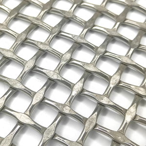 Dekorativer Metallgitter anbieter Edelstahl glatt gewebtes Draht geflecht Sieb trennwand Flach draht geprägtes Dekorations netz - Product Image 3
