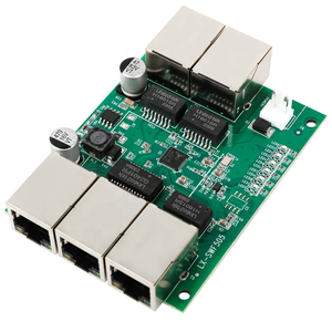 Módulo de interruptor Ethernet de 5 puertos UTP RJ45 con luz LED OEM/ODM Placa PCBA velocidad de transferencia de pantalla 100Mbps - Product Image 3