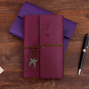 Taccuino tascabile per diario da viaggio con copertina in pelle stampata personalizzata con pulsante di blocco - Product Image 6