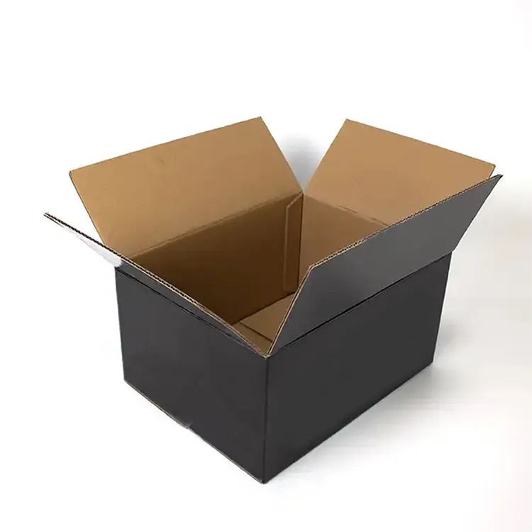 पैकिंग डिलीवरी कार्डबोर्ड शिपिंग ब्लैक बॉक्स पैकेजिंग के लिए कस्टम लोगो कार्टन निर्माता नालीदार मेलिंग बॉक्स