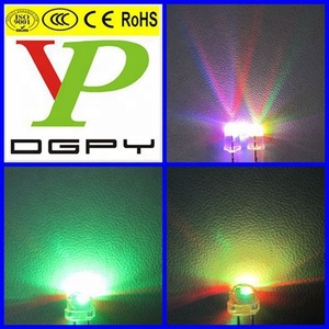 High Quality 3ミリメートルRGB led 7-Colors Fast Flashing Lightingダイオード