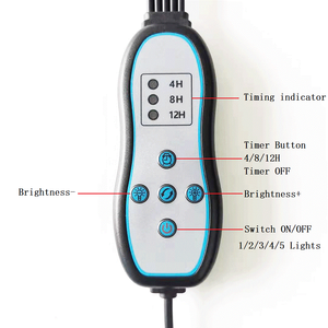 Hot Tripod 5 Tube Full Spectrum Remote Controller Red Blue <strong>White</strong> Timer 4/8/12hour Dimmable <strong>80W</strong> <strong>Led</strong> Grow Light for Big Plant - Product Image 2