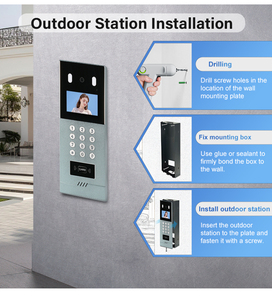 Werks versorgung Intercom mit großer Kapazität Apartment Villa Passwort Kartenleser APP Unterstützung entsperren Video Tür Telefon Gegensprechanlage - Product Image 6