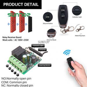220V 1-Kanal-HF-Fernbedienungsschalter 433 MHz Universal Wireless Remote Control Relay-Empfänger modul - Product Image 4