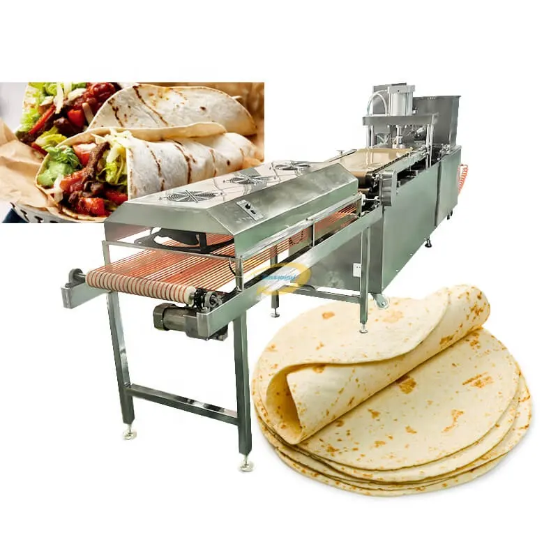 Tam otomatik Tortilla makinesi un tortilla düz ekmek meksika tacos ticari Tortilla börek sarma makinesi