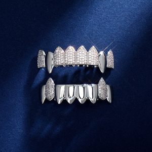היפ הופ יהלום-מצופים ערפד fangs grillz אופנתי מגניב גברים ליל כל הקדושים אביזרים דקורטיביים