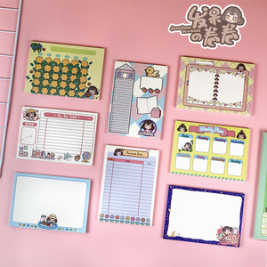 可爱原创人物笔记设计记事本定制打印记事本撕开信纸记事本 - Product Image 3