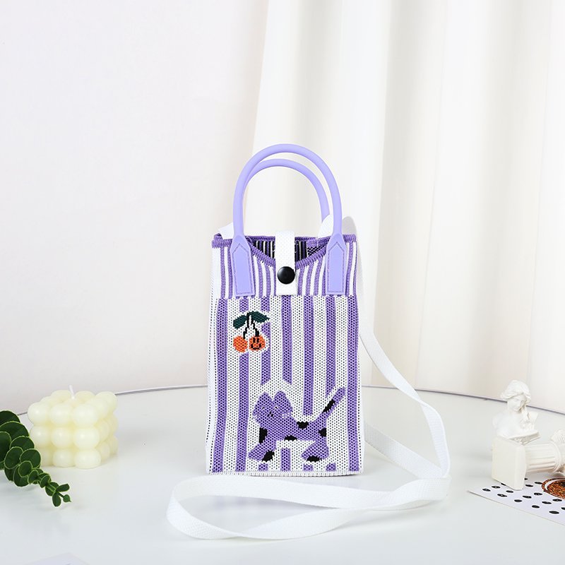 Purple vertical striped kitten