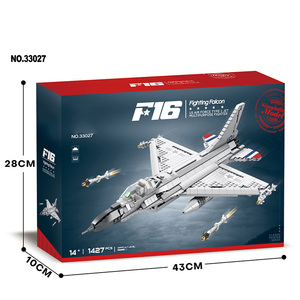 F-16 ต่อสู้ Falcon Fighter Jet บล็อกอาคารชุด Sky นักบินเฮลิคอปเตอร์ทหารถังรุ่น Unisex แอร์ฟอร์ซเครื่องบินของเล่นพลาสติก - Product Image 3