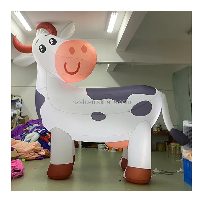 13ft géant vache gonflable ferme animaux dessin animé modèle gonflable lait vache accessoires ballon pour la décoration