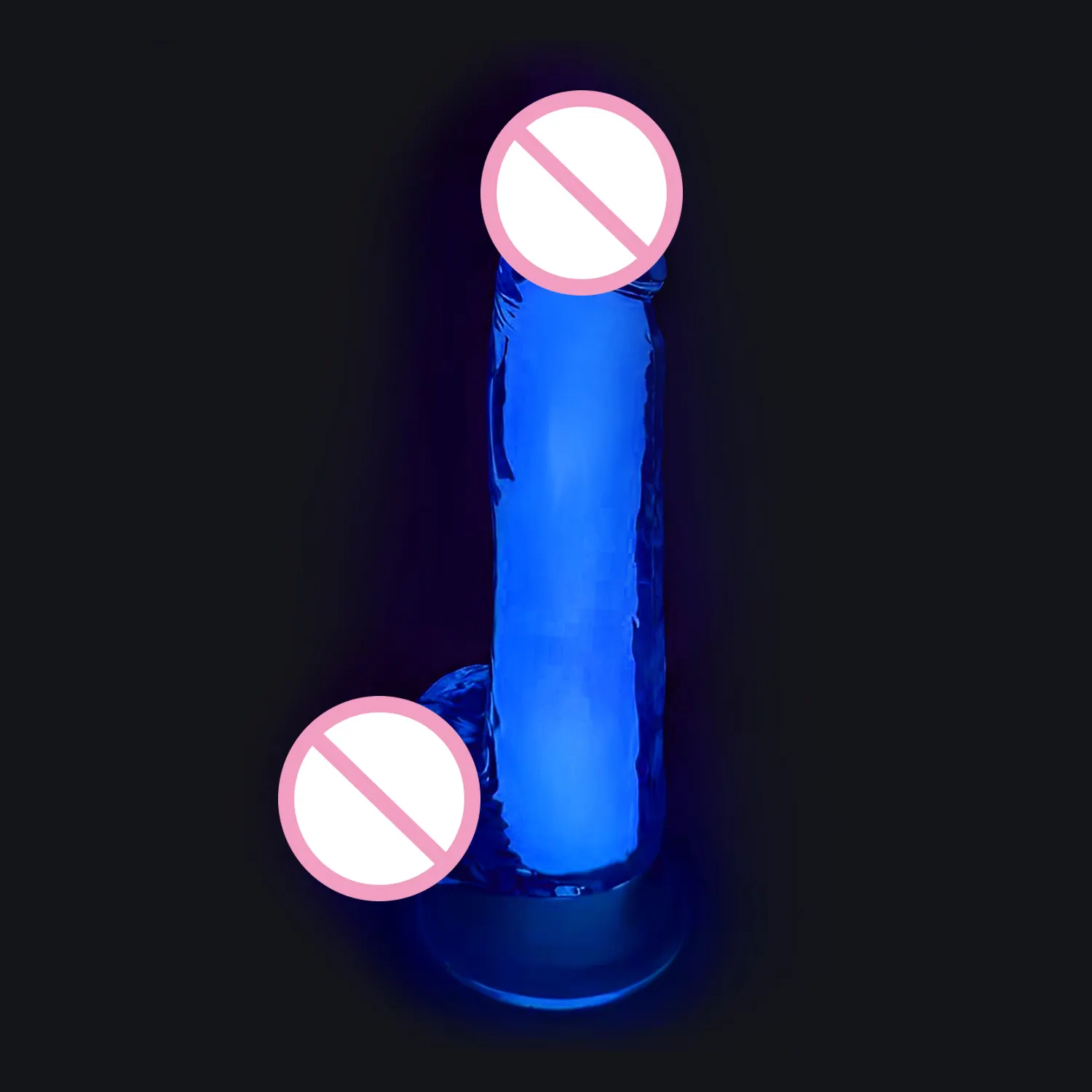 Hot Selling Adult Mastur batoren TPE Kristall Glow In The Dark Schwanz Dildo Sexspielzeug für Männer und Frauen mit Saugnapf