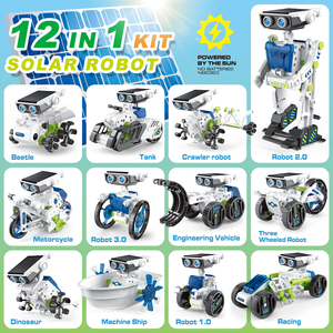 2025 12 in1科学実験ソーラーロボットおもちゃDIY建物電動学習ツール教育ロボット技術ガジェットキット - Product Image 6