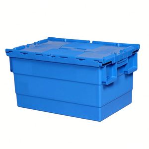 Hot Sale Heavy-Duty Nestable <strong>Logistic</strong> Stackable Plastic Storage Moving Boxes Turnover Tote <strong>Container</strong> Attached Lid Factory Direct - Product Image 3