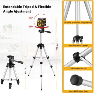 セルフレベリングレーザーレベルツールグリーンビーム水平垂直線測定装置 - Product Image 4