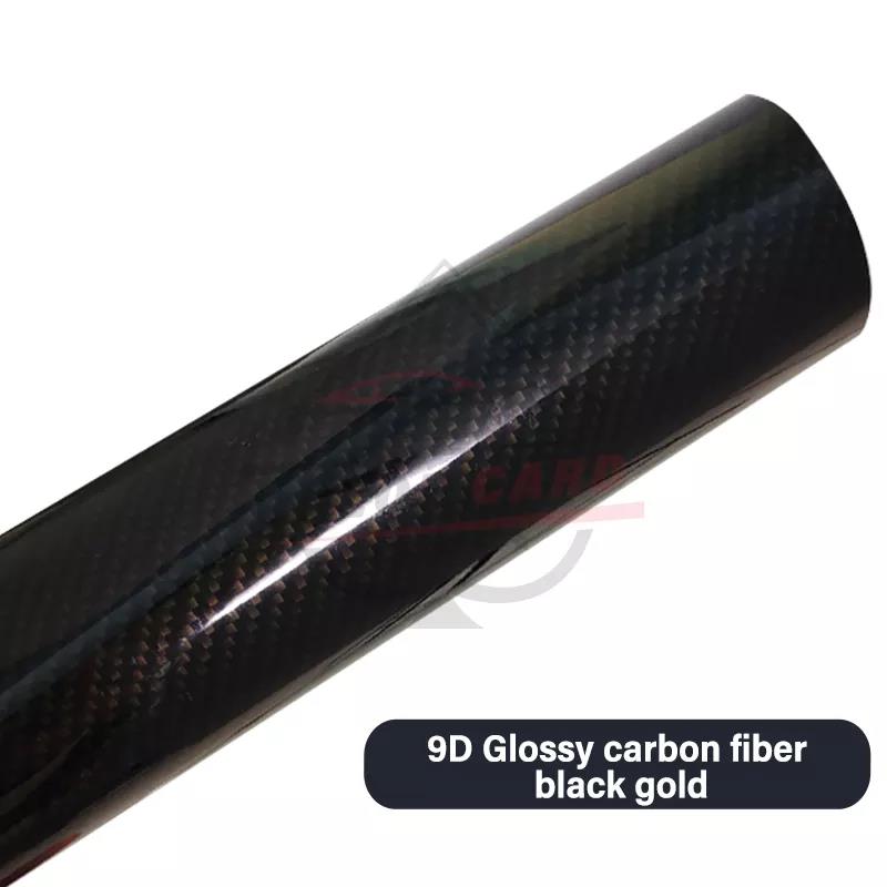 99D Brillant En Fiber De Carbone Noir Or