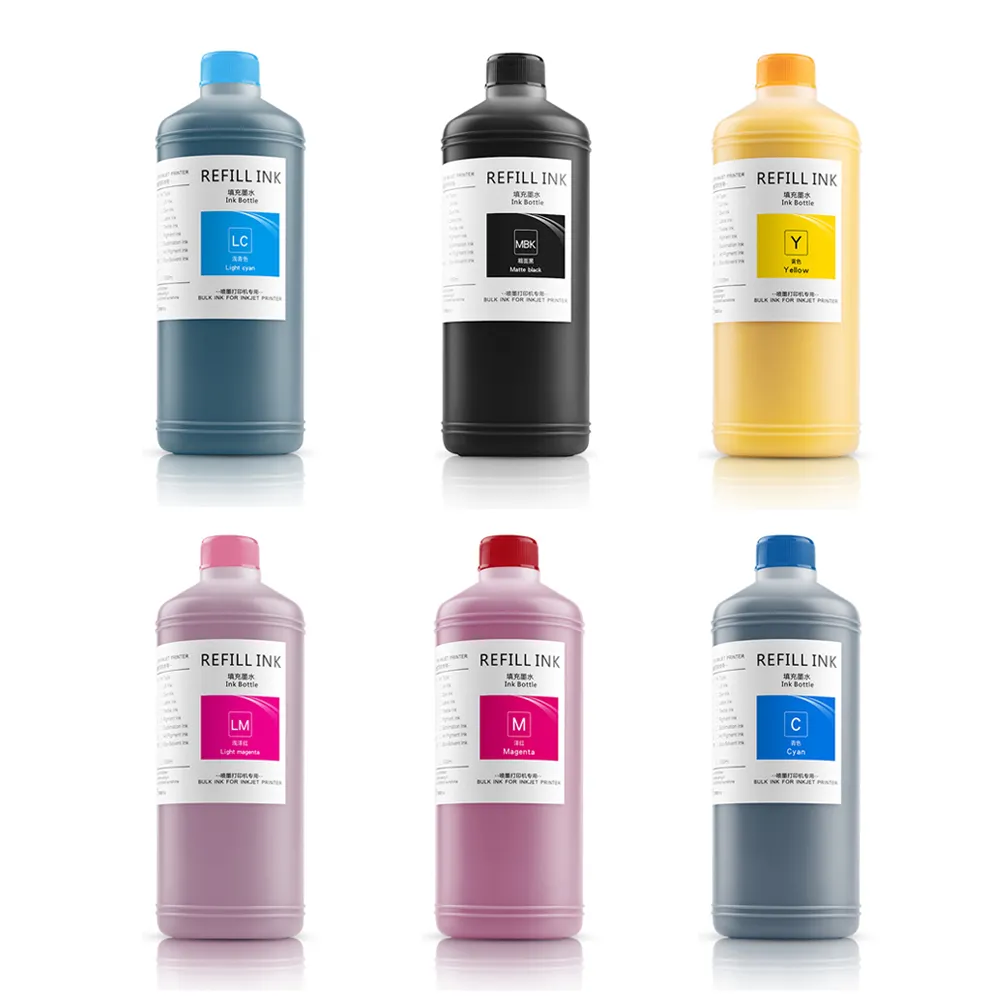 Supercolor 1000ML Art Paper Pigmento Tinta De Impressão Com Para EPSON Stylus Foto T60 1400 P50 PX710W Impressora
