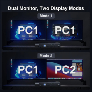 适用于4 PC 2显示器的TESmart KVM交换机4K 60HZ USB 3.0直通模式4x2 HDMI矩阵交换机扩展坞 - Product Image 3