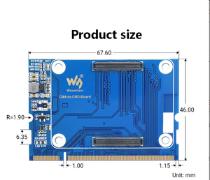 Raspberry Pi CM4 zu CM3 Converter Adapter Development Board für Compute Module 4 mit Linux OS