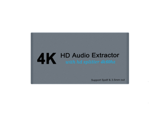 Divisor de audio HDMI 1 entrada 2 salidas HD Splitter 1x2 para HDTV PS 4 4K con extractor de audio 3,5 Jack HDMI Switcher Adapter