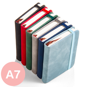 Özel Logo <span class=keywords><strong>A7</strong></span> dizüstü 100 yaprak kişiselleştirilmiş baskılı deri kılıf ofis tarzı Hardbound PP kumaş kağıt toplu promosyon kutusu