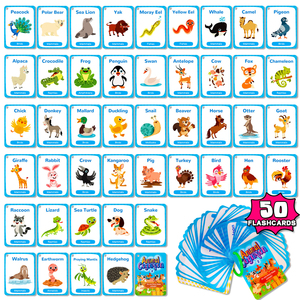 50 lustige Tierer kennung karten für das frühe Englisch lernen Kreative Paste Toy Made Paper für Kinder Intelligent - Product Image 1