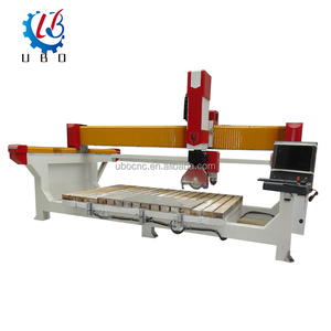 CE approvato 3220mm <span class=keywords><strong>4</strong></span> + 1 asse <span class=keywords><strong>CNC</strong></span> ponte ha visto la pietra macchina di taglio con maniglia Wireless ruota di legno tavolo per marmo granito piastrelle