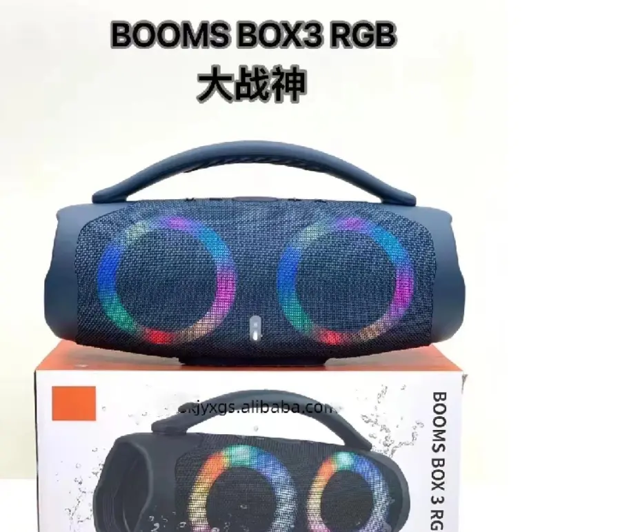 BOOMBOX3 speaker Bluetooth portabel, speaker Bluetooth portabel, audio luar ruangan, speaker aktif stereo nirkabel 3 RGB BT speaker 3 penjualan terbaik