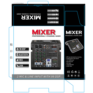 Mezclador de audio digital profesional, interfaz OEM de fábrica, 4/6/8 canales, 12v