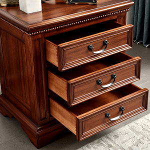 Nhà Máy Cửa Hàng Mỹ Phong Cách Rắn Gỗ Bàn Đêm Với 3 Ngăn Kéo Bên Bảng Cho Đồ Nội Thất Phòng Ngủ - Product Image 2