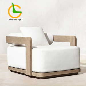 أريكة فاخرة من خشب الساج ، أريكة وسادة معيارية للاسترخاء في الهواء الطلق ، فناء - Product Image 3