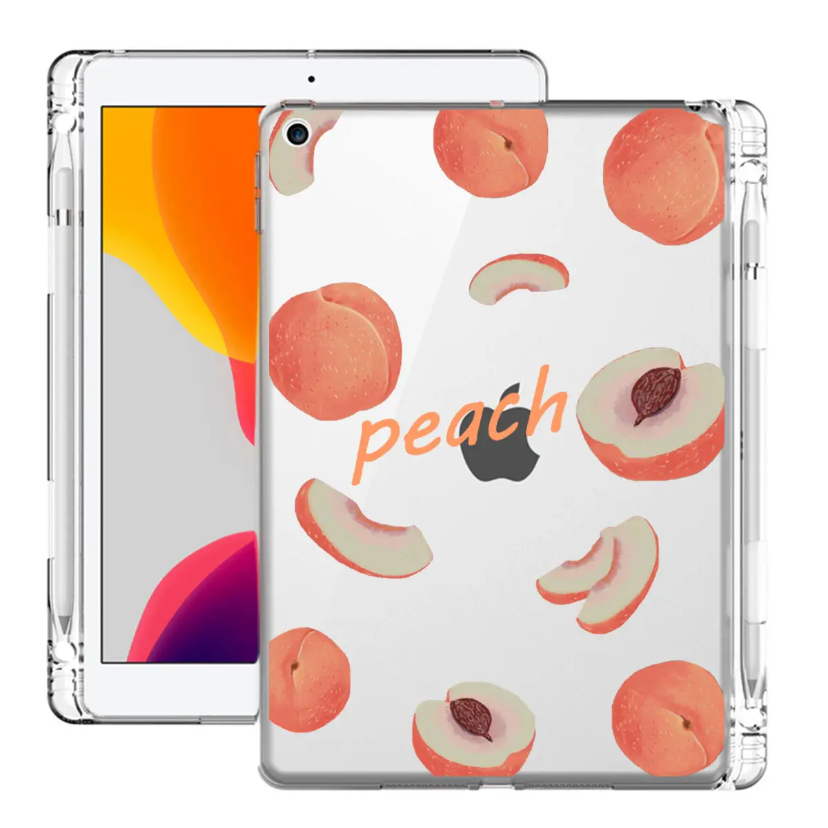 Low MOQ Custom Print Shockproof Soft TPU Case Cover with Pencil Holder for Apple iPad Mini 1 2 3 4 5 6