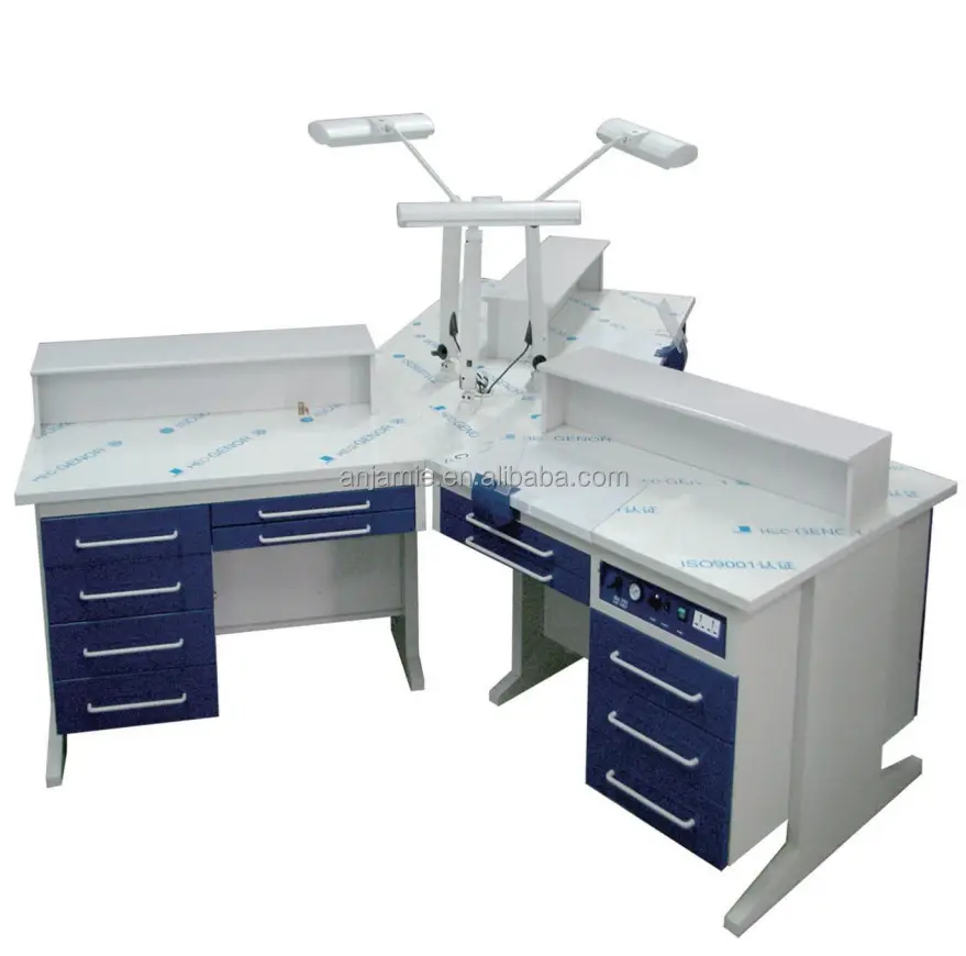 AX-YT1 Lab Table Bench Dental Workstation para três Técnico Tental
