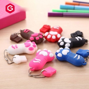 定制造型pvc硅胶卡通u盘2.0 pendrive冰淇淋动物猫爪u盘 - Product Image 4