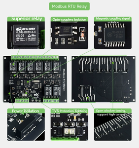 Original Quality Modbus RTU <strong>Relay</strong> 8-Channels 5V RS485 <strong>Relay</strong> 8/16/32-Way <strong>Input</strong>/<strong>Output</strong> Modbus RTU Modbus RTU <strong>Relay</strong> 16CH/32 Paths - Product Image 4