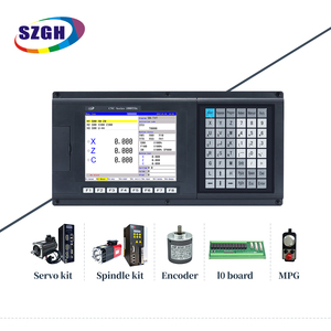 Beste 2 Axis CNC drehmaschine controller mit servo cnc nachrüstsatz position feedback semi closed loop control system für drehen