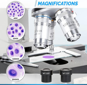 WEIAI LED Microscopio De Laboratorio Celular Bacterias Estudiante Ciencia 1600X Niños Microscopio Biológico Cámara para Laboratorio - Product Image 5